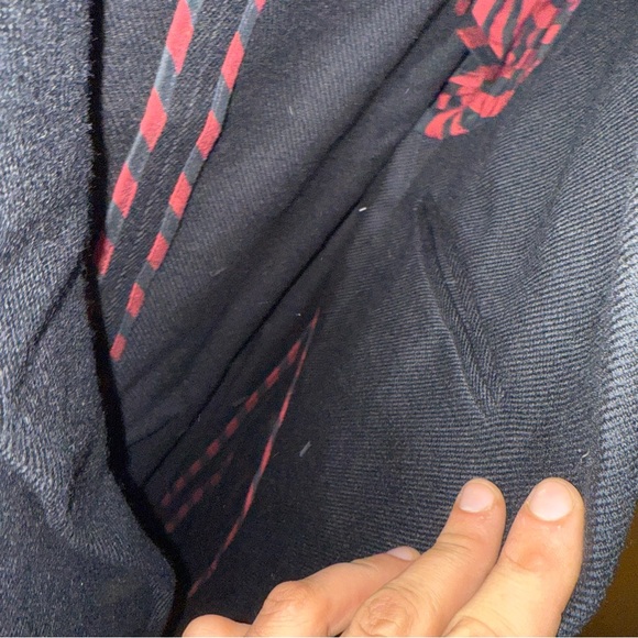 Emilio Renaldi Black Trench Coat with Red and White Details - Picture 12 of 16